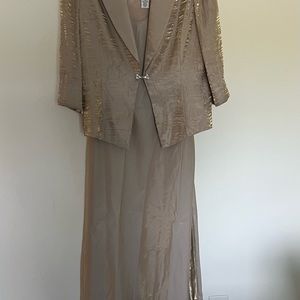 ALEX Evening 2 piece shimmer size 14 dress made in USA super quality